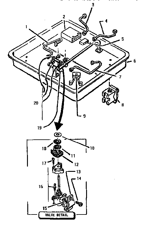 Section 12 Diagram and Parts List for SGT3601  Thermador Cooktop