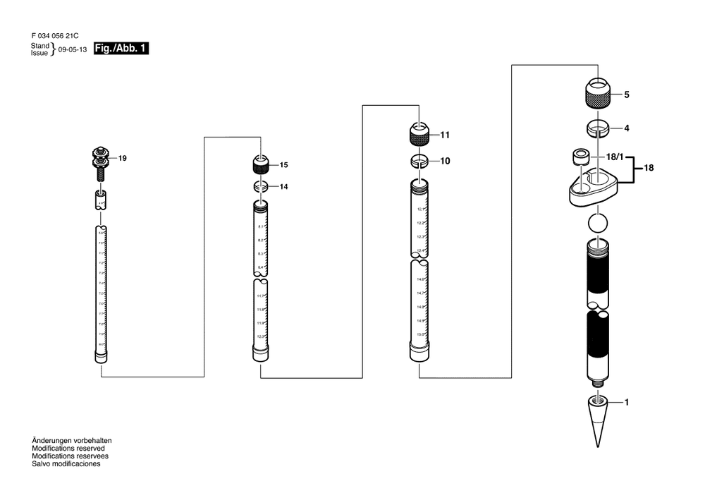 Diagram Diagram and Parts List for 4215TMA F 034 056 21C Bosch Tool Stand & Cart