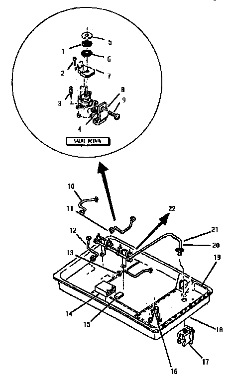 Section 10 Diagram and Parts List for SGCV36G02  Thermador Cooktop