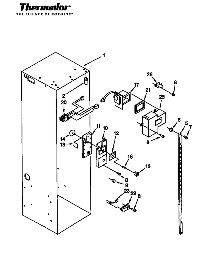 Series 02-05 All Models Diagram and Parts List for TSS42QBW  Thermador Refrigerator