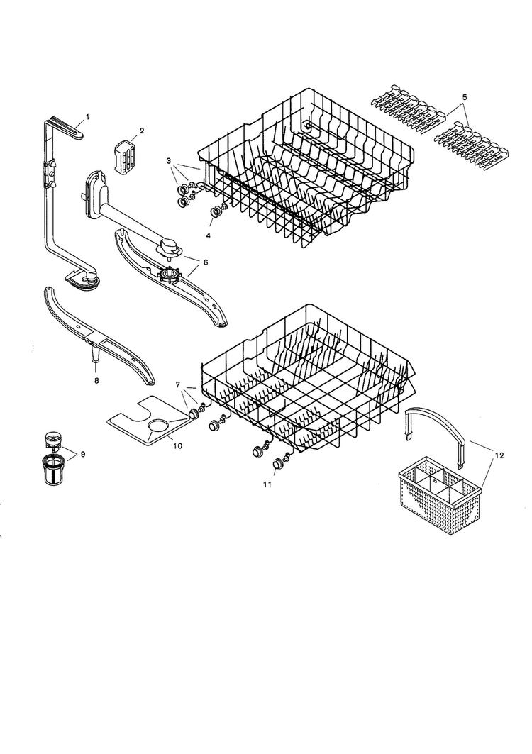 Racks Diagram and Parts List for SHU4026UC 06 Bosch Dishwasher