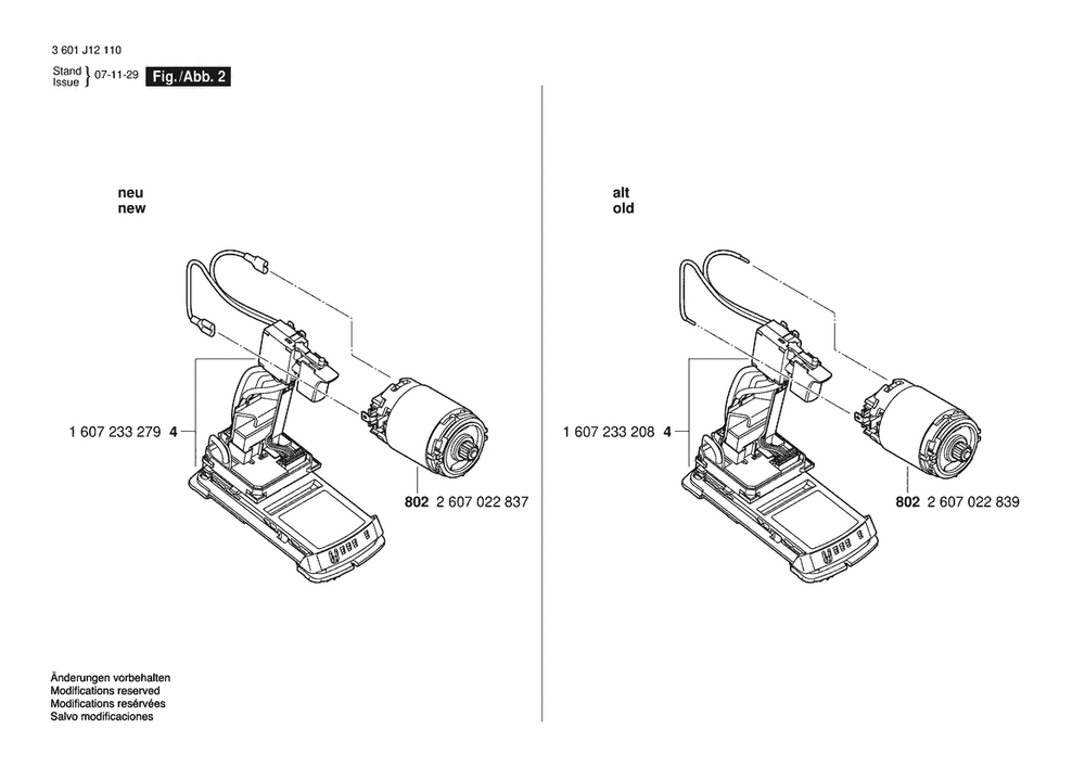 Section 2 Diagram and Parts List for 3601J12110  Bosch Screwdriver