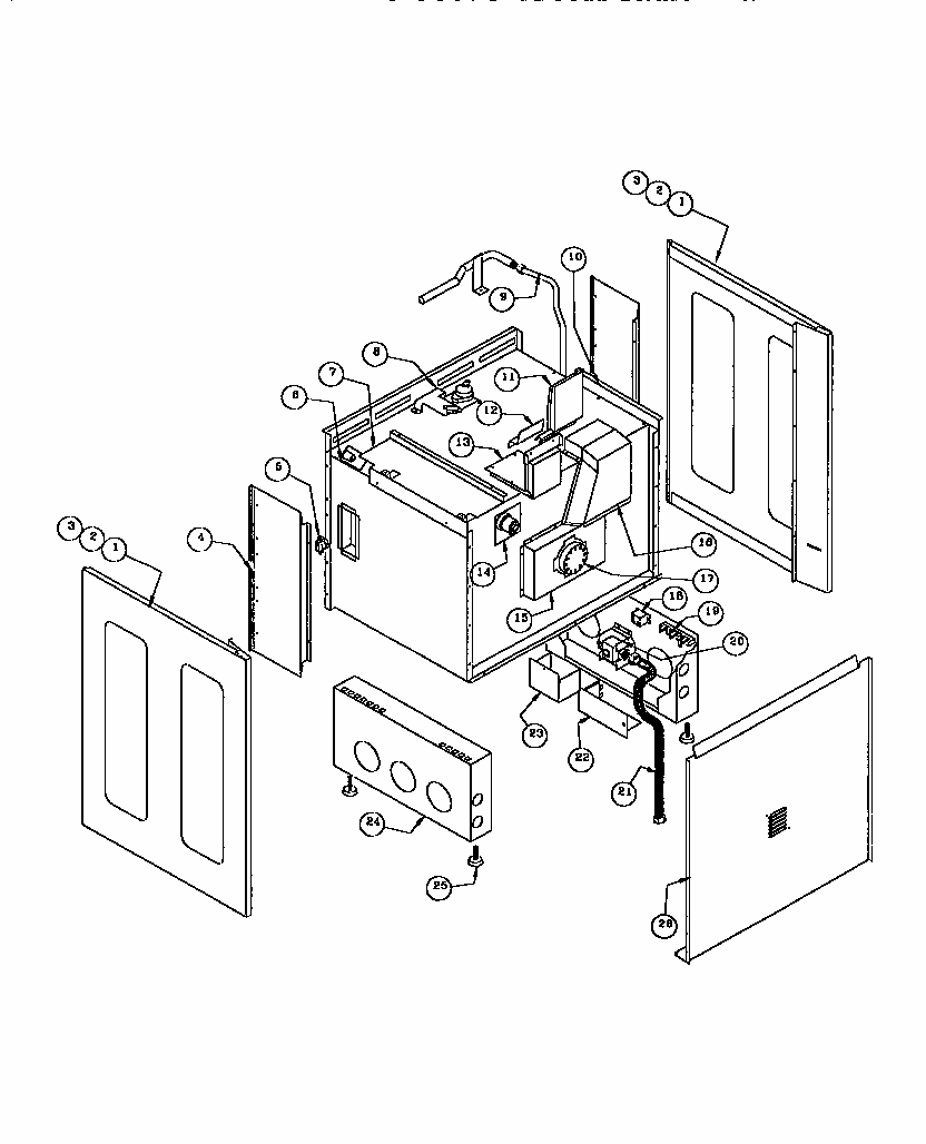 Free Standing Diagram and Parts List for RDF30  Thermador Range