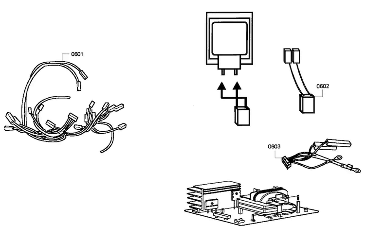 Cable Harness Diagram and Parts List for HBL5720UC 06 Bosch Microwave