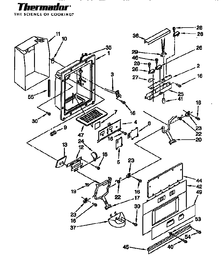 Series 02-05 All Models Diagram and Parts List for TSS42QBW  Thermador Refrigerator