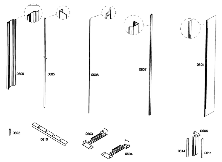 Trim Diagram and Parts List for T24IR70NSP 33 Thermador Refrigerator