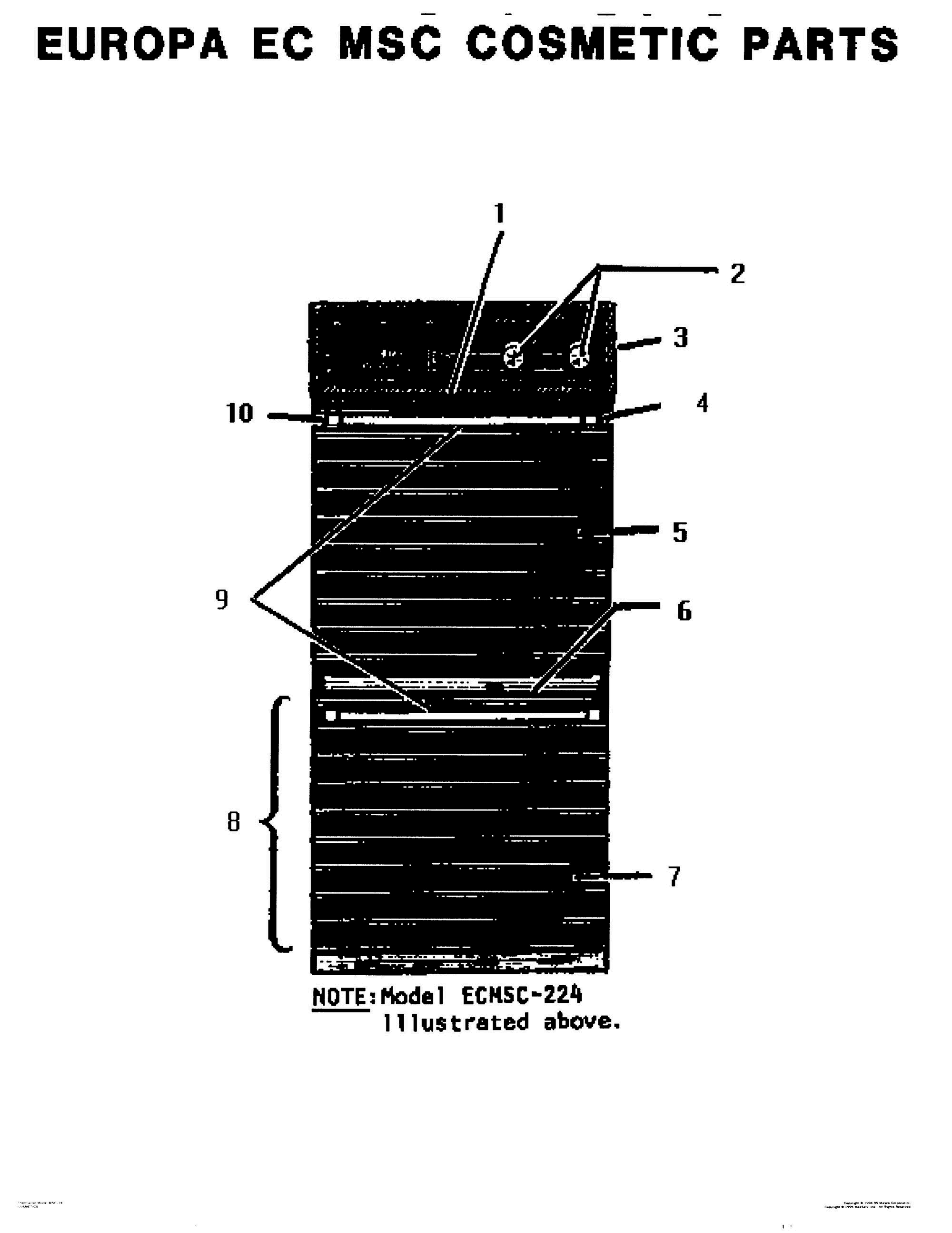 08 - COSMETICS Diagram and Parts List for MSC-224  Bosch 