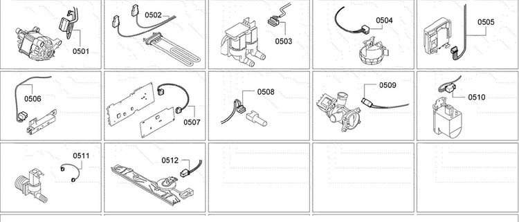 Harness Assy Diagram and Parts List for WAP24202UC 05 Bosch Washer