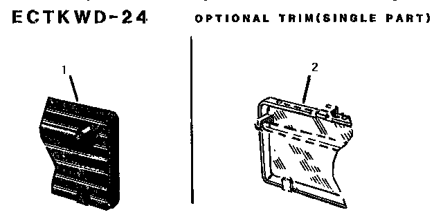 Optional Trim Diagram and Parts List for WD24WC  Thermador Warming Drawer