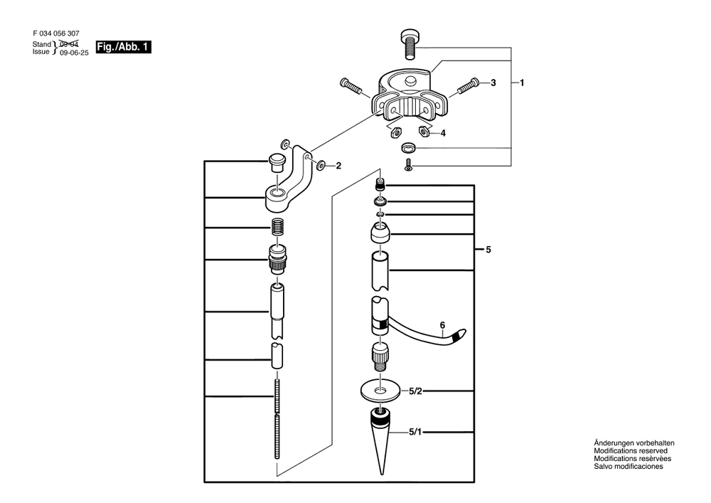 Diagram Diagram and Parts List for 4260X F 034 056 307 Bosch Tool Stand & Cart