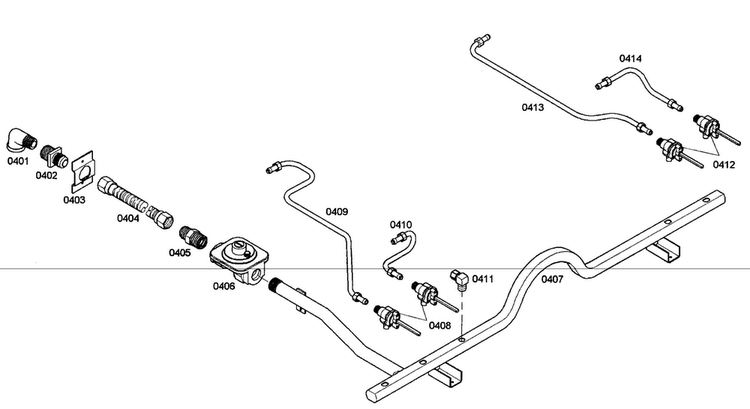 Gas Valve Diagram and Parts List for PRD364ELHC02  Thermador Range