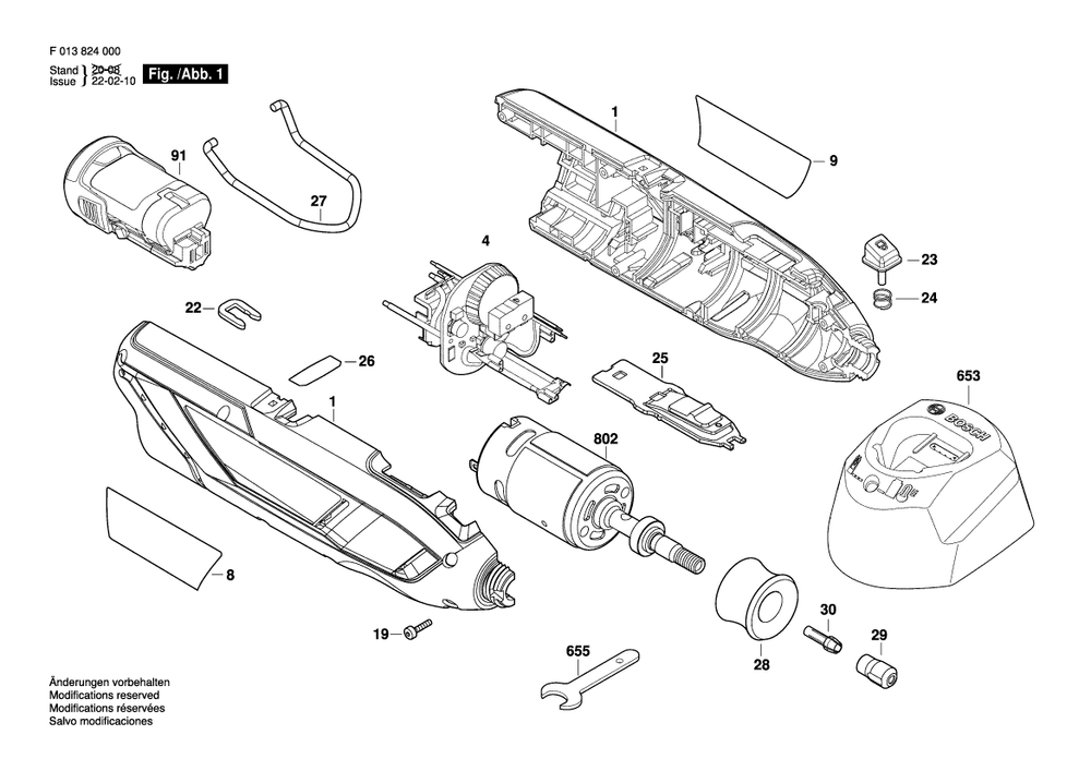 Diagram Diagram and Parts List for 8240 F 013 824 000 Bosch Router
