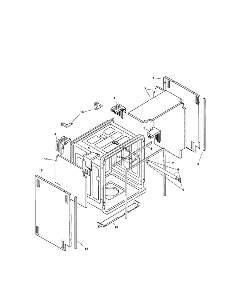 Tank Assembly Diagram and Parts List for SHV4803UC 06FD7712-7812,7905-7907 Bosch Dishwasher