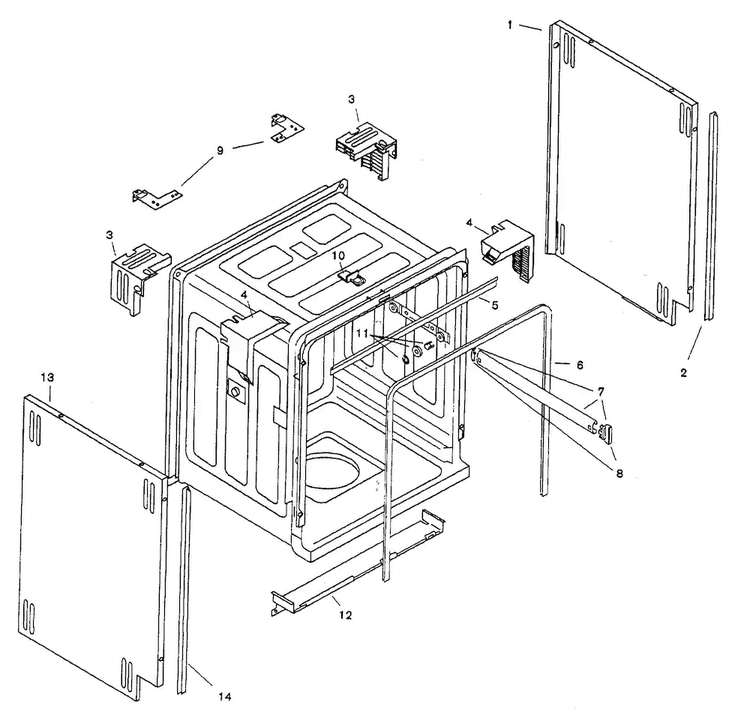 Tank Assy Diagram and Parts List for SHU3322UC 06 Bosch Dishwasher