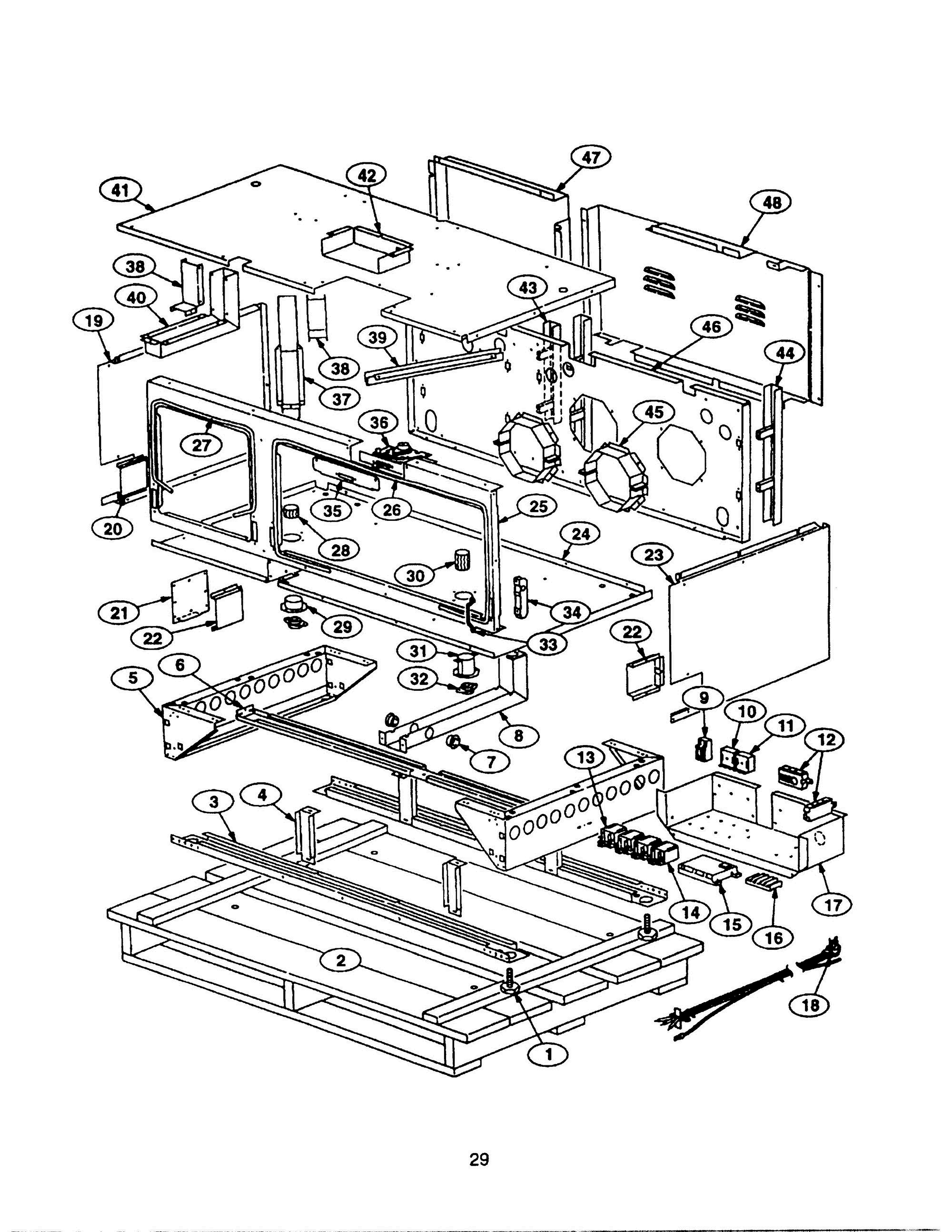 28 - FRAME Diagram and Parts List for PRDS484GD  Bosch Range