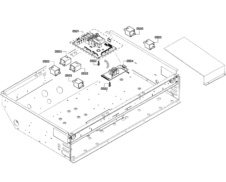 Pcb's Assy Diagram and Parts List for PRD366GHC 01 Thermador Range