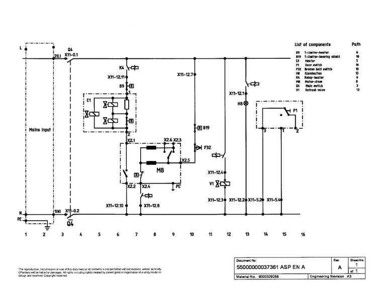 Wiring Diagram Diagram and Parts List for WTMC8530UC 06 Bosch Dryer