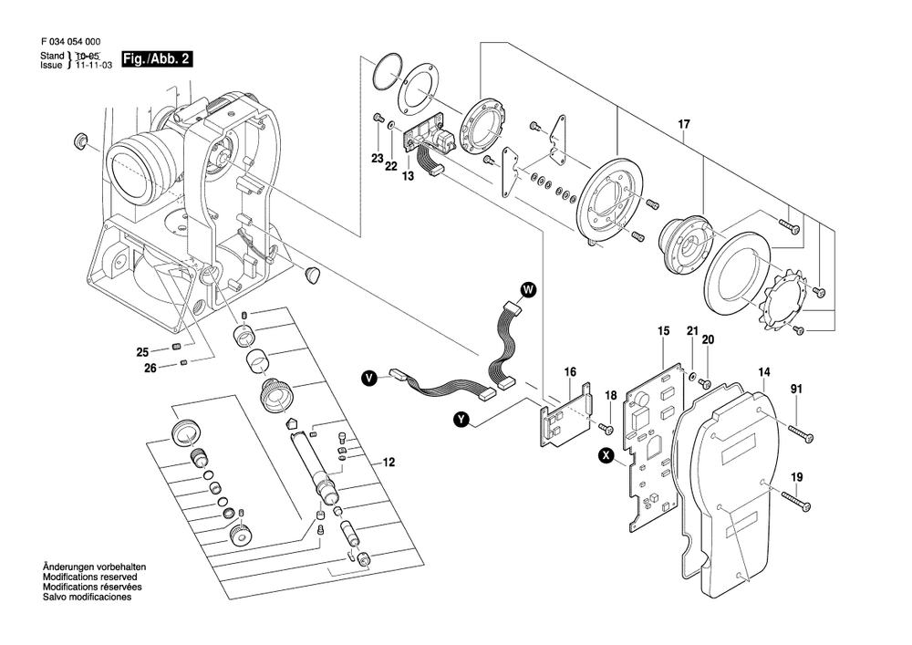 Diagram 2 Diagram and Parts List for 77-337 F 034 054 S01 Bosch Miscellaneous