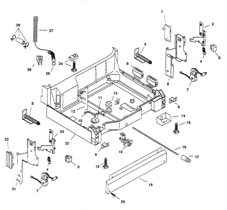 Base Diagram and Parts List for SHU6806UC 11 Bosch Dishwasher