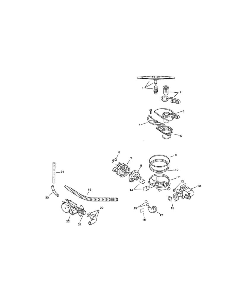 Component Assemblies Diagram and Parts List for SMU7052US 09 Bosch Dishwasher