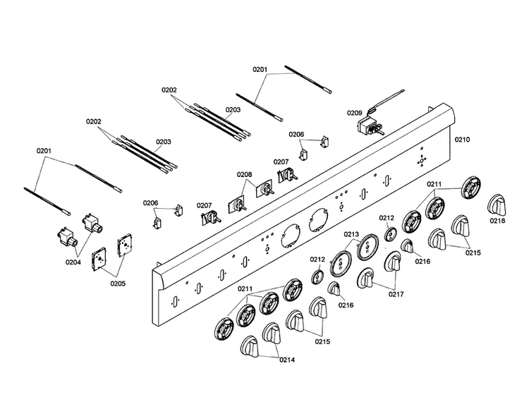 Controls Diagram and Parts List for PRD486EDHC 01 Thermador Range