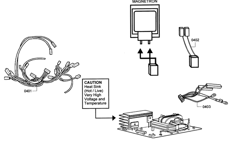 Wiring Diagram and Parts List for HMB5020 01 Bosch Microwave