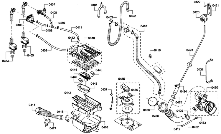 Pump Assy Diagram and Parts List for WFVC544AUC 19 Bosch Washer