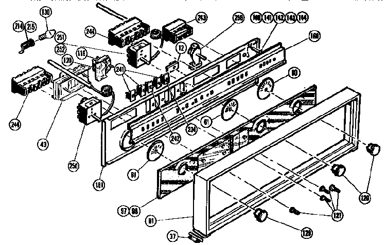 Control Panel Diagram and Parts List for CMT21  Thermador Microwave