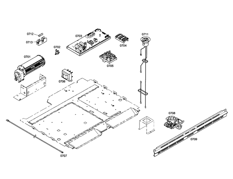 Oven Pcb Diagram and Parts List for PODM301-01  Thermador Wall Oven