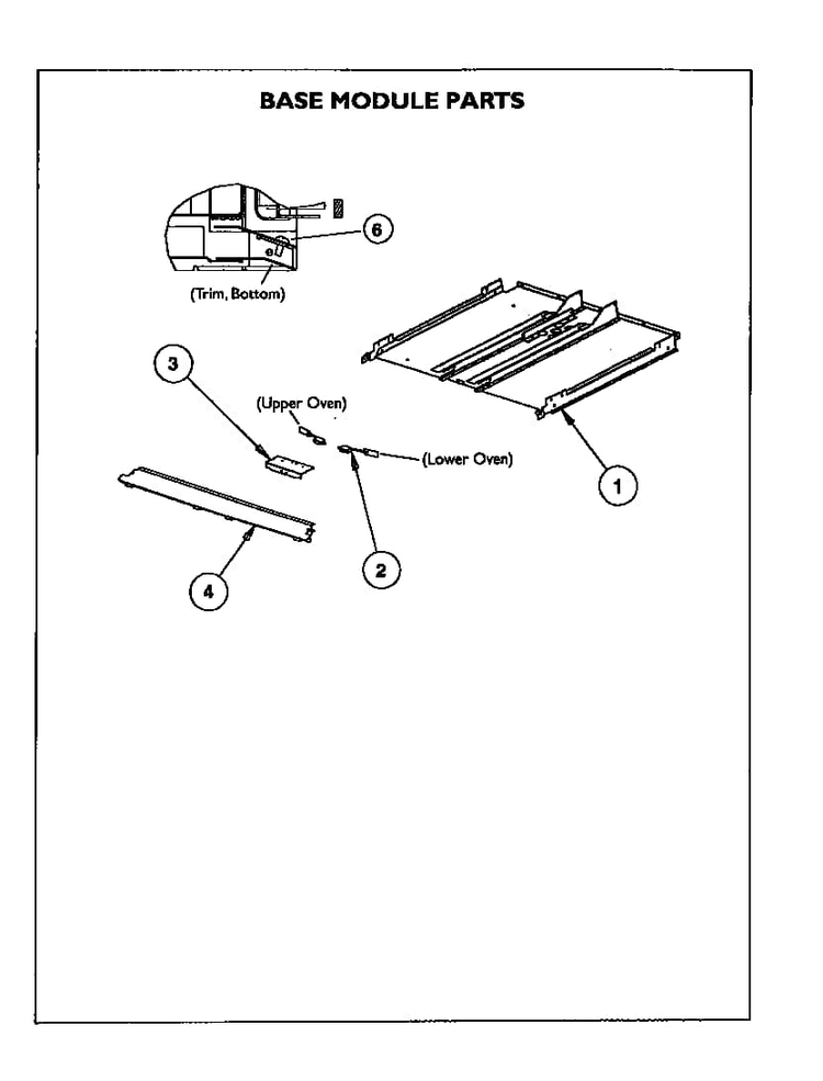 Base Module Parts Diagram and Parts List for CM302B  Thermador Range