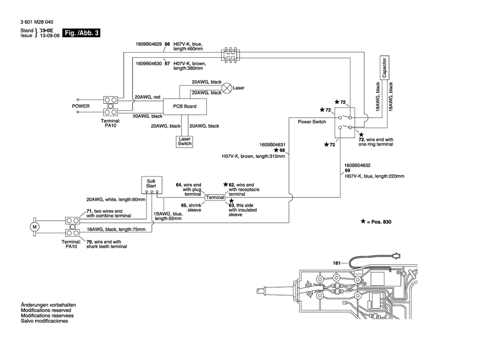 Diagram 3 Diagram and Parts List for GCD12JL 3 601 M28 0L1 Bosch Saw