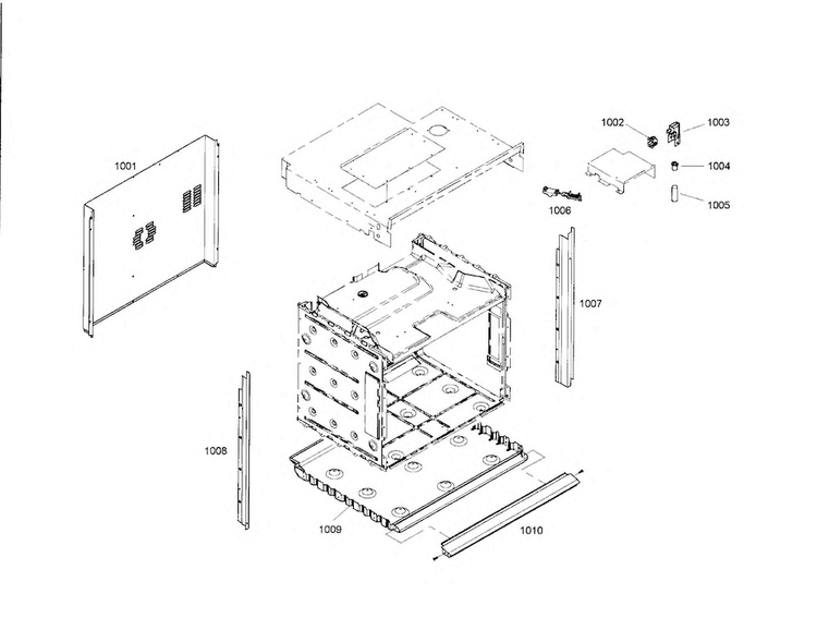 Base/side Trim Diagram and Parts List for HBL5760UC 01 Bosch Microwave
