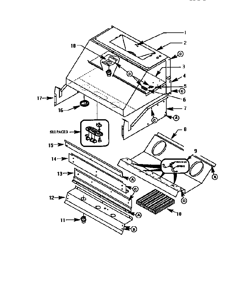 Section 5 Diagram and Parts List for PH-SERIES  Thermador Range Hood
