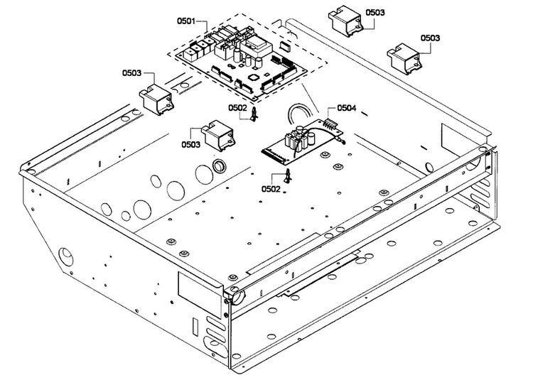 Pcb's Diagram and Parts List for PRD304GHU 01 Thermador Range