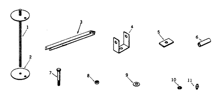 Threaded Rod And Pressure Plate Diagram and Parts List for 153311210  Kenmore Water Heater
