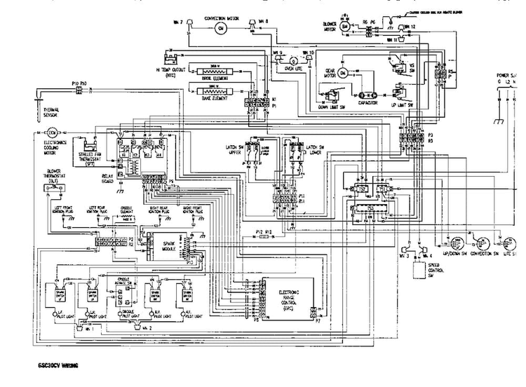 Wiring Diagram Diagram and Parts List for GSC30CVWC  Thermador Range