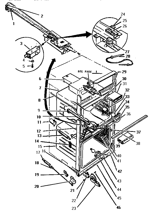 Body & Accessory Parts Diagram and Parts List for CMT231  Thermador Microwave