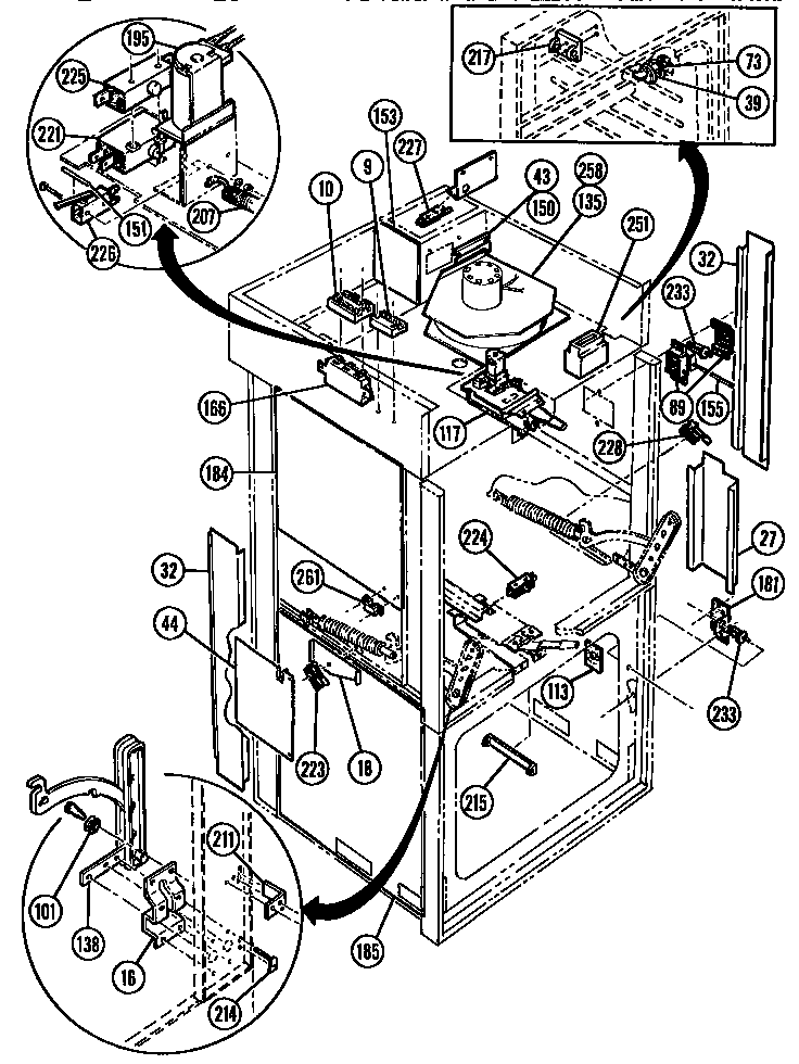 Switches And Additional Parts Diagram and Parts List for CMT20  Thermador Microwave