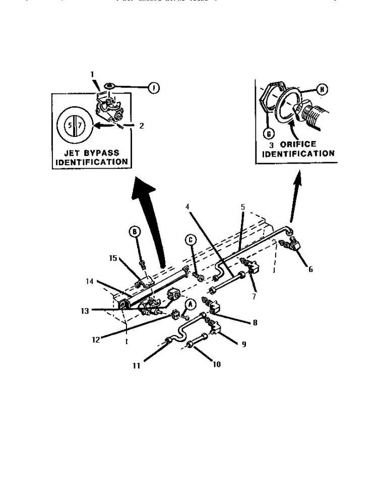Control Panel Gas Diagram and Parts List for GSC30CVWC-01  Thermador Range