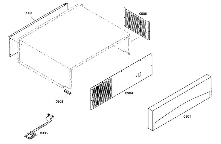Top Grille Diagram and Parts List for KBURT3655E01  Thermador Refrigerator