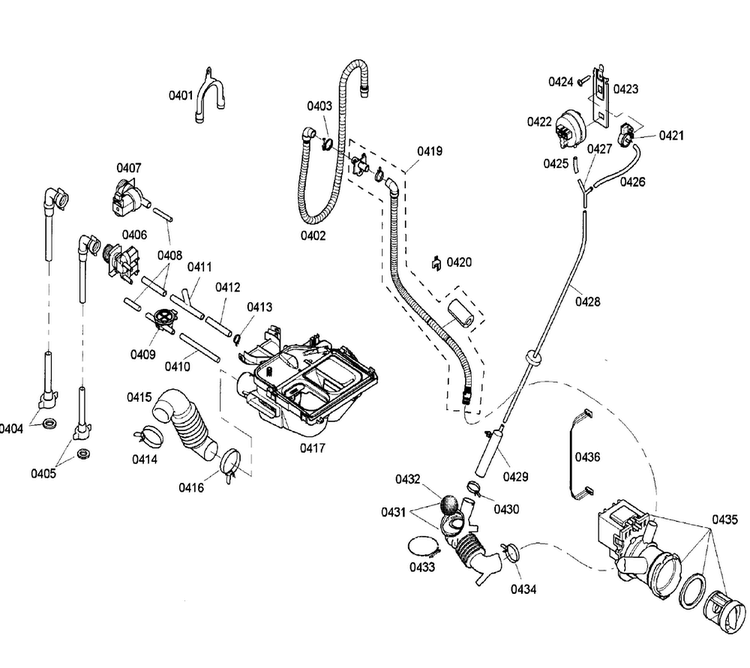 Pump Diagram and Parts List for WFMC6401UC 06 Bosch Washer
