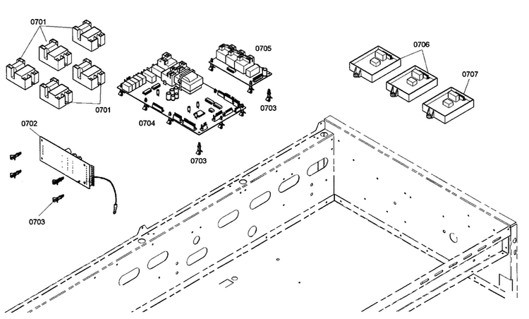 Control Assy Diagram and Parts List for PRG484ECG04  Thermador Range