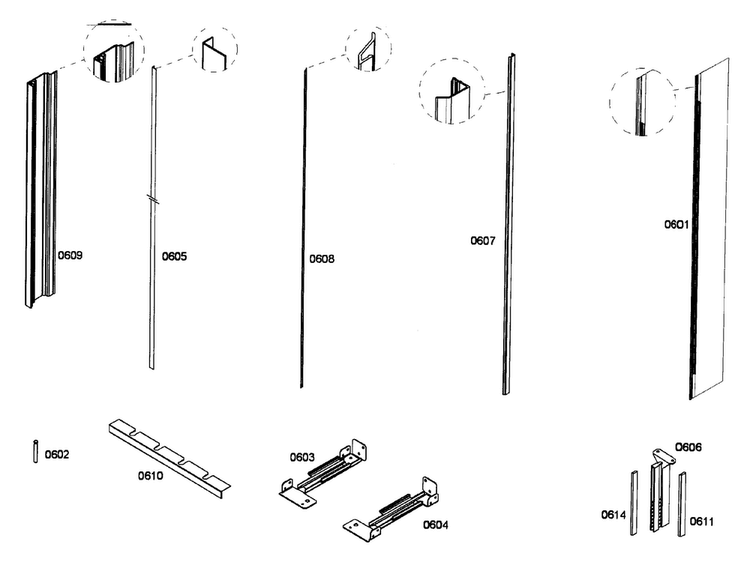 Trim Diagram and Parts List for T24IR70NSP 32 Thermador Refrigerator
