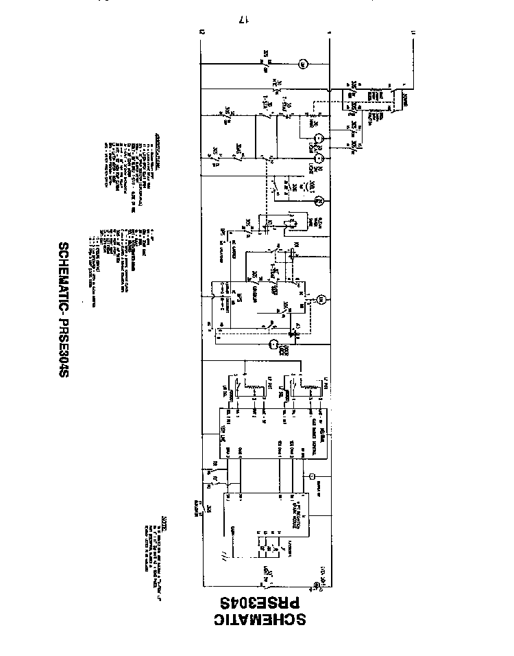 Page 17 Diagram and Parts List for PRSE304S  Thermador Range