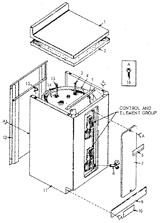 Replacement Parts Diagram and Parts List for 153316310  Kenmore Water Heater