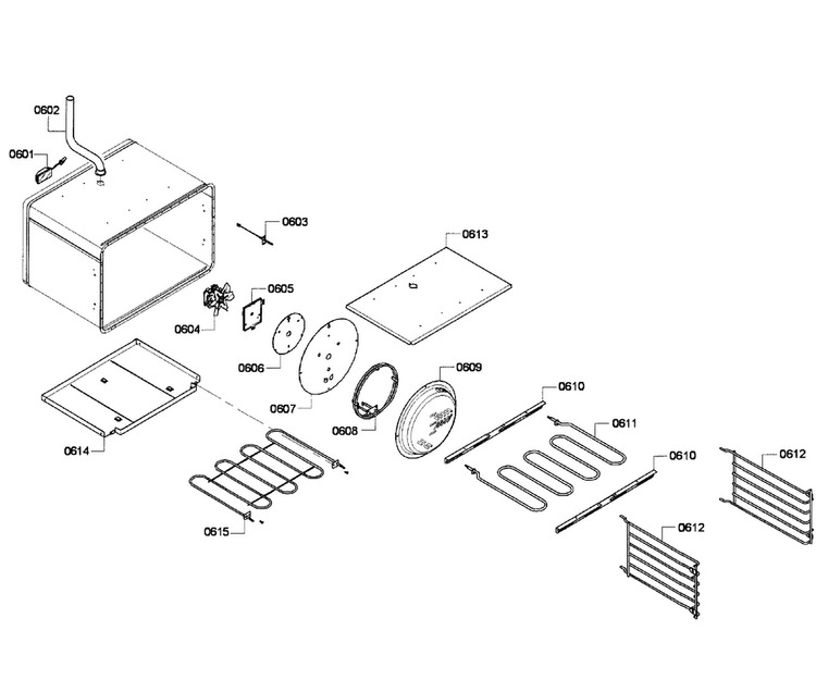Oven Parts Diagram and Parts List for PRD304GHC 04 Thermador Range