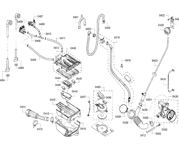 Pump Diagram and Parts List for WFVC6450UC 25 Bosch Washer