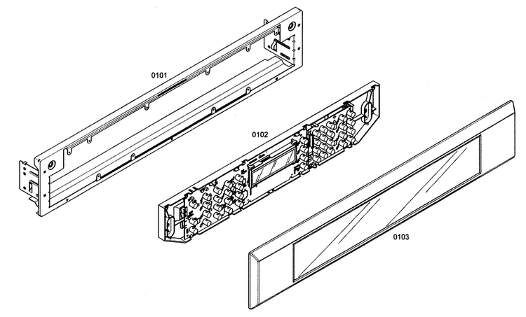 Control Panel Diagram and Parts List for MEMW301ES01  Thermador Microwave