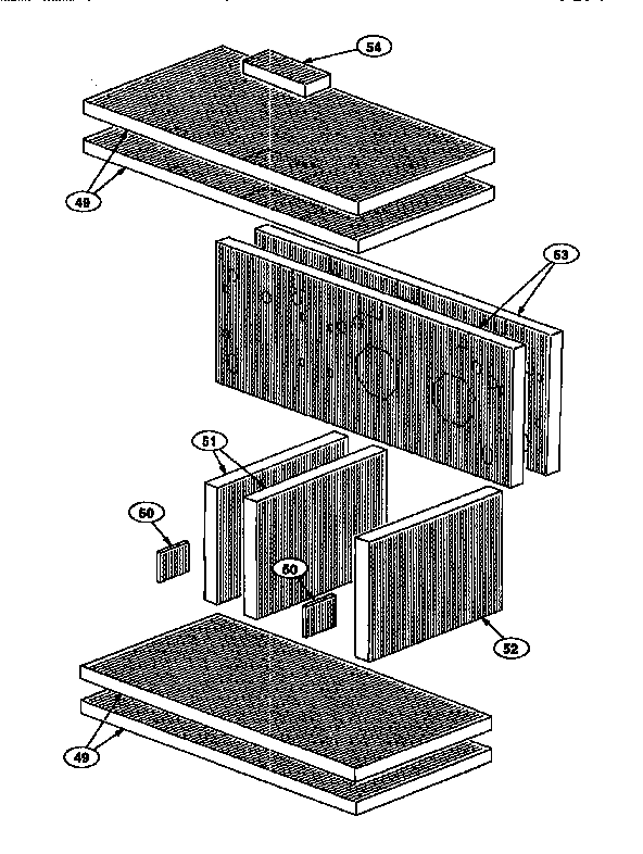 Main Oven Can Support Diagram and Parts List for PRSE48-4GG  Thermador Range