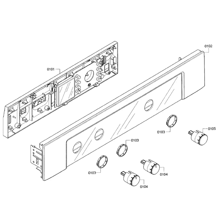 Control Panel Diagram and Parts List for HBN3550UC 11 Bosch Wall Oven